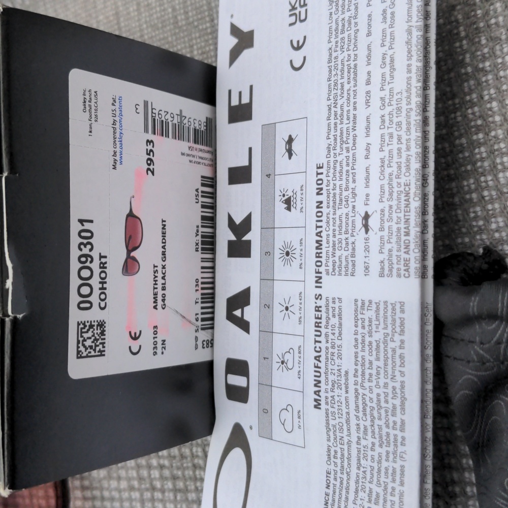 SOLD NEW in Box Oakley Cohort Amethyst Womens Sunglasses Authentic - Picture 10 of 13